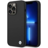 Image de Coque Bmw Bmhcp14lsilbk Pour Iphone 14 Pro 6.1, En Silicone Noir Avec Logo Métallique