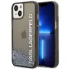 Image de Étui Karl Lagerfeld Liquid Glitter Elong pour iPhone 14 Plus/15 Plus, noir - Neuf