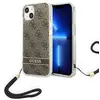 Image de Étui Guess pour iPhone 14 Plus 4G Print Strap marron - Neuf