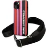 Image de Étui Karl Lagerfeld Color Stripes Strap pour iPhone 14, rose - Neuf