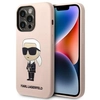 Image de Karl Lagerfeld Klhcp14xsnikbcp Iphone 14pro Max 6.7 Coque Rigide Rose/rose Silicone Ikonik