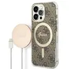 Image de Kit Guess 4G Print MagSafe pour iPhone 13 Pro, marron - Neuf