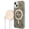 Image de Kit Guess 4G Print MagSafe pour iPhone 14 Plus, marron - Neuf