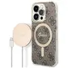 Image de Bundle Coque pour iPhone 14 Pro Magsafe 4G et Chargeur Sans Fil Qi Magsafe 15W Marron - Neuf