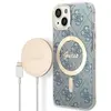 Image de Kit Guess 4G Print MagSafe pour iPhone 14 Plus, bleu - Neuf