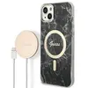 Image de Kit Guess Marble MagSafe pour iPhone 14 Plus, noir - Neuf