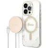 Image de Coque Magsafe Guess Effet Marbre Blanc Pour Iphone 14 Pro