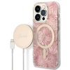Image de Coque Magsafe Guess Jungle Rose Pour Iphone 14 Pro