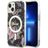 Image de Étui Guess Flower MagSafe pour iPhone 14 Plus, noir - Neuf