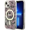 Image de Étui Guess Flower MagSafe pour iPhone 14 Plus, rose - Neuf