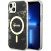Image de Étui Guess Golden Marble MagSafe pour iPhone 14, noir - Neuf