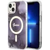 Image de Étui Guess Golden Marble MagSafe pour iPhone 14 violet - Neuf