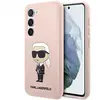 Image de Étui Karl Lagerfeld Ikonik en silicone pour Samsung Galaxy S23, rose - Neuf