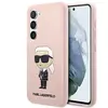 Image de Étui Karl Lagerfeld Ikonik en silicone pour Samsung Galaxy S23+, rose - Neuf