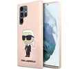 Image de Étui Karl Lagerfeld Ikonik en silicone pour Samsung Galaxy S23 Ultra, rose - Neuf