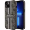 Image de Étui Guess 4G Printed Stripes pour iPhone 14 MagSafe, marron - Neuf