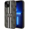 Image de Étui Guess 4G Printed Stripes pour iPhone 14 Plus MagSafe, marron - Neuf