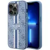 Image de Étui Guess 4G Printed Stripes pour iPhone 14 Pro MagSafe bleu - Neuf