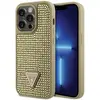 Image de Étui Guess Rhinestone Triangle pour iPhone 14 Pro, doré - Neuf