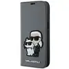 Image de Étui Karl Lagerfeld Karl & Choupette Bookcase pour iPhone 14, argenté - Neuf