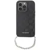 Image de Coque pour iPhone 14 Saffiano avec Chaîne Rigide Stylé Noir - Neuf