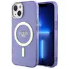 Image de Coque pour iPhone 14 Plus Série Glitter Gold Compatible MagSafe Violet - Neuf