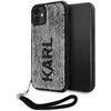 Image de Étui Karl Lagerfeld Sequins Cord pour iPhone 11, argenté - Neuf