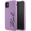 Image de Étui en silicone Signature Karl Lagerfeld pour iPhone 11, violet - Neuf