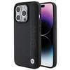 Image de Coque Rigide Bmw Bmhcp15l22rdpk Pour Iphone 15 Pro 6.1 Noir, En Cuir Texturé Et Rayé.