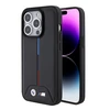 Image de Coque Rigide Matelassée Tricolore Bmw Bmhcp15l22pvtk Pour Iphone 15 Pro 6.1 Noir/noir