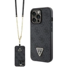 Image de Coque Rigide Bandoulière Noire Avec Logo Métallique Guess Guhcp13lp4tdscpk Pour Iphone 13 Pro / 13 6.1, Référence Guhcp13lp4tdscpk.