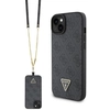 Image de Coque Rigide Bandoulière Noire Avec Logo Métallique Guess Guhcp15sp4tdscpk Pour Iphone 15/14/13 (6,1 Pouces), 4g