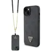 Image de Coque Rigide Bandoulière Noire Avec Logo Métallique Guess Guhcp15mp4tdscpk Pour Iphone 15 Plus / 14 Plus 6,7 Pouces, Logo 4g