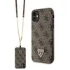 Image de Étui Guess 4G Crossbody Metal Logo pour iPhone 11/XR, marron - Neuf