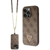 Image de Coque Rigide Marron Guess Guhcp14lp4tdscpw Pour Iphone 14 Pro 6,1 Pouces, Bandoulière 4g, Logo Métallique
