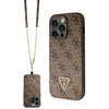 Image de Étui Guess 4G Crossbody Metal Logo pour iPhone 14 Pro, marron - Neuf