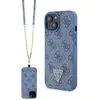 Image de Étui Guess pour iPhone 15 6.1 bleu étui rigide Crossbody 4G Metal Logo - Neuf