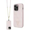 Image de Étui Guess 4G Crossbody Metal Logo pour iPhone 14 Pro, rose - Neuf