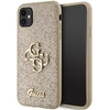 Image de Étui Guess 4G Glitter Script pour iPhone 11/XR, doré - Neuf
