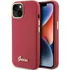Image de Étui Guess pour iPhone 15 6.1 magenta étui rigide Silicone Script Metal Logo & Frame - Neuf