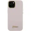 Image de Étui Guess pour iPhone 15 Pro 6.1 rose étui rigide Silicone Script Metal Logo & Frame - Neuf