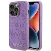 Image de Étui Guess pour iPhone 15 Pro 6.1 violet étui rigide Leather 4G Stamped - Neuf