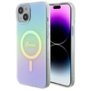 Image de Coque Rigide Guess Guhmp15mhitsq Pour Iphone 15 Plus / 14 Plus 6,7 Pouces, Turquoise, Finition Irisée, Compatible Magsafe.