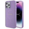 Image de Coque Rigide Violette Saffiano Magsafe Guess Guhmp15xpsahmcu Pour Iphone 15 Pro Max 6,7 Pouces