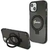 Image de Étui Guess pour iPhone 15 6.1 czarny/black étui rigide Ring Stand Script Glitter MagSafe - Neuf