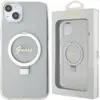 Image de Coque Transparente Guess Guhmp15mhrsgsd Pour Iphone 15 Plus / 14 Plus 6,7 Pouces, Rigide, Avec Anneau De Support, Inscription Pailletée Et Compatible Magsafe.