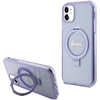 Image de Étui Guess Ring Stand Script Glitter pour iPhone 11, violet - Neuf