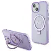 Image de Étui Guess Script Glitter Ring Stand MagSafe pour iPhone 15 Plus violet - Neuf