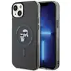 Image de Étui Karl Lagerfeld pour iPhone 15 6.1 noir étui rigide Karl&Choupette Glitter MagSafe - Neuf