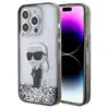 Image de Étui Karl Lagerfeld pour iPhone 15 Pro 6.1 transparent étui rigide Liquid Glitter Ikonik - Neuf